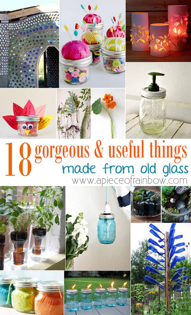 18 creative ideas to reuse glass 