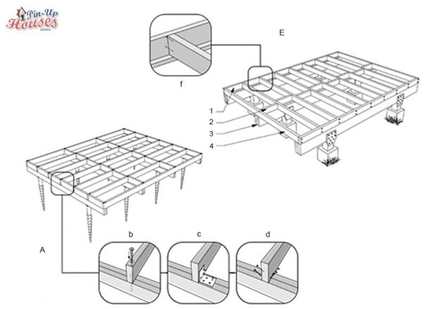 timber floor structure for small house timber framework