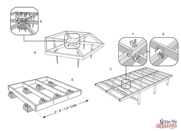 timber floor framing construction, simple wooden floor frames