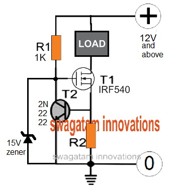 mosfet based constant current limit circuit 