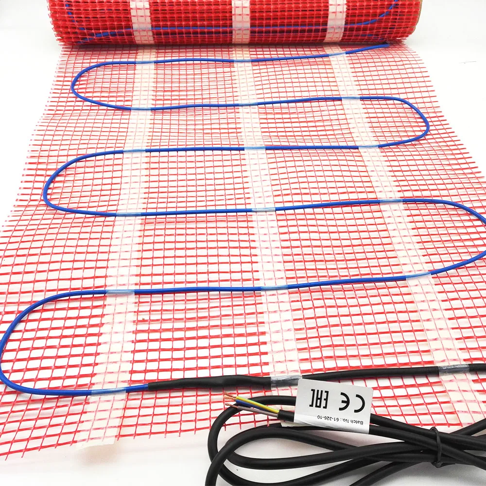 230V Electric Comfortable Underfloor Heating System PVC Sheath Floor Heating Mat Kits 150W (13)
