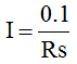 I=0.1/Rs