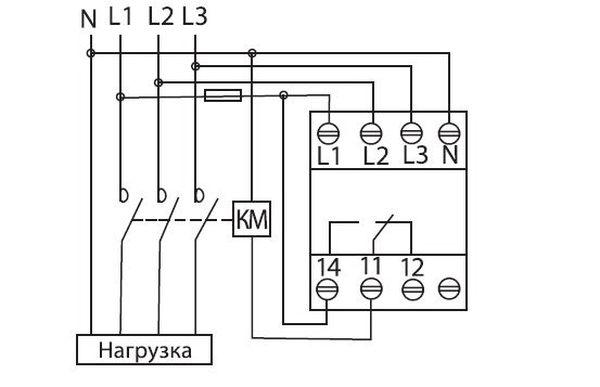 Схема реле контроля напряжения