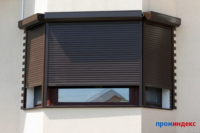 Уличные металлические защитные жалюзи на окна (рафшторы) снаружи