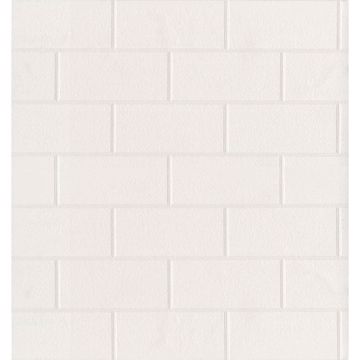 Picture of Barclays Paintable Paintable White Tile Wallpaper 