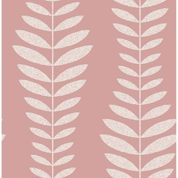 Picture of Sandnes Coral Leaf Stripe Wallpaper