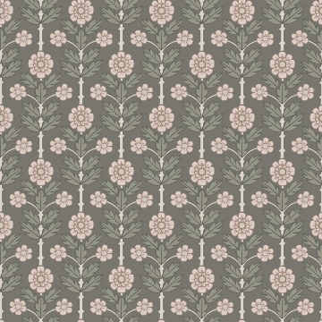 Picture of Aya Grey Floral Wallpaper