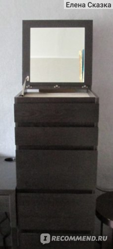 ИКЕА  МАЛЬМ Комод с 6 ящиками со встроенным зеркалом фото