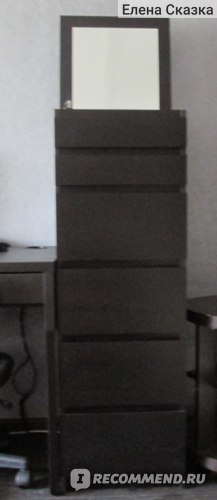ИКЕА  МАЛЬМ Комод с 6 ящиками со встроенным зеркалом фото