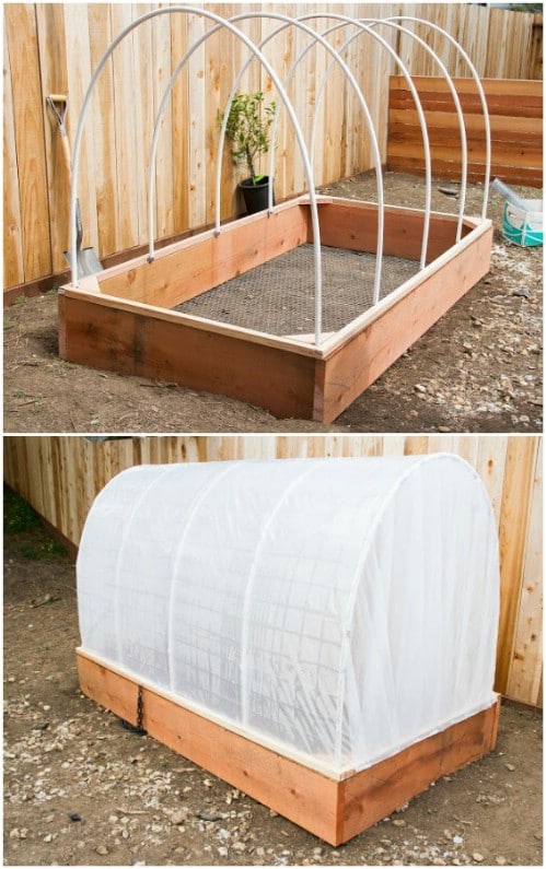 DIY Covered Wagon Hinged Greenhouse