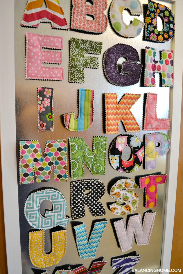 fabric magnetic alphabet