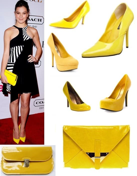 Yellow pumps and clutches