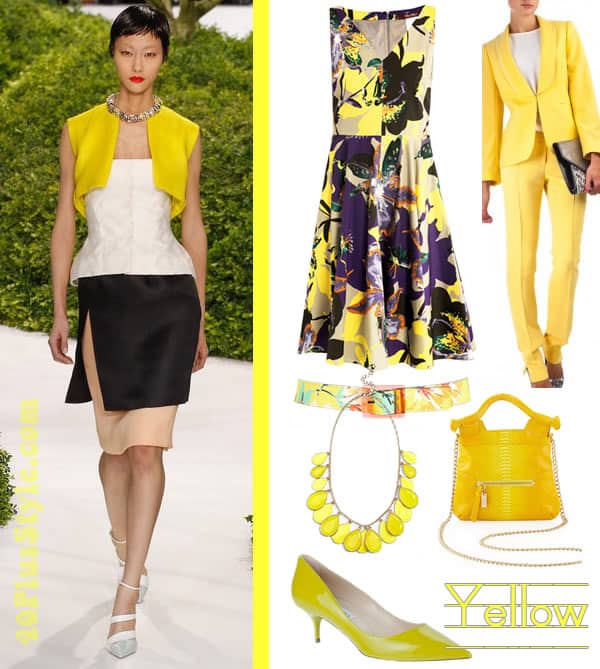 Yellow with neutrals and florals