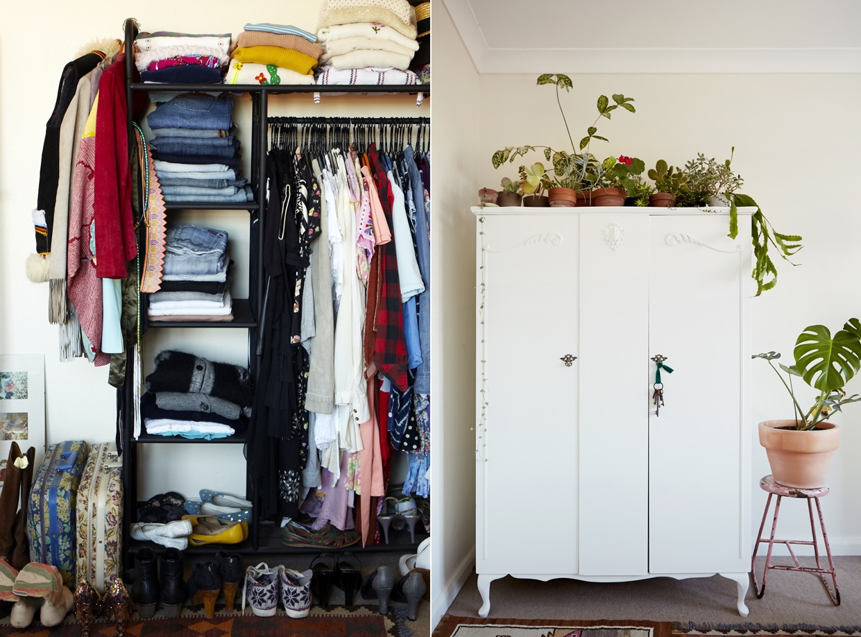 Before and after closet reno