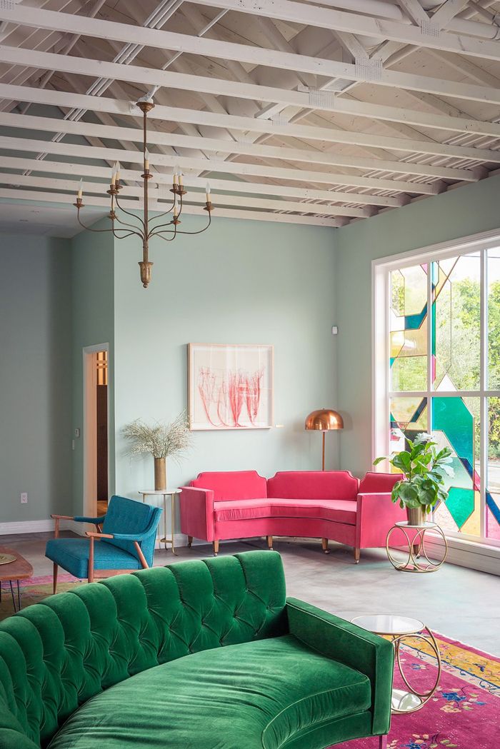 pink-sofa-and-brightly-colored-furniture