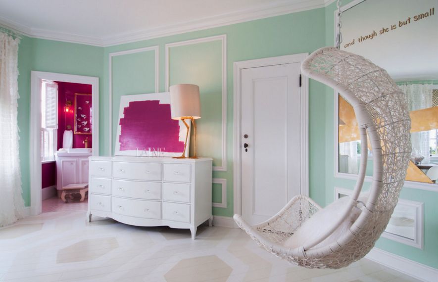 Seafoam bedroom walls