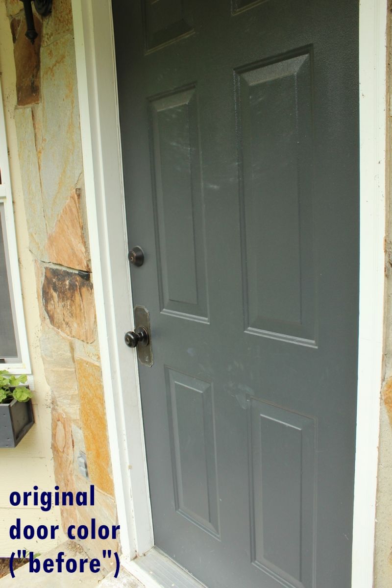 DIY Paint Front Door-before painting process