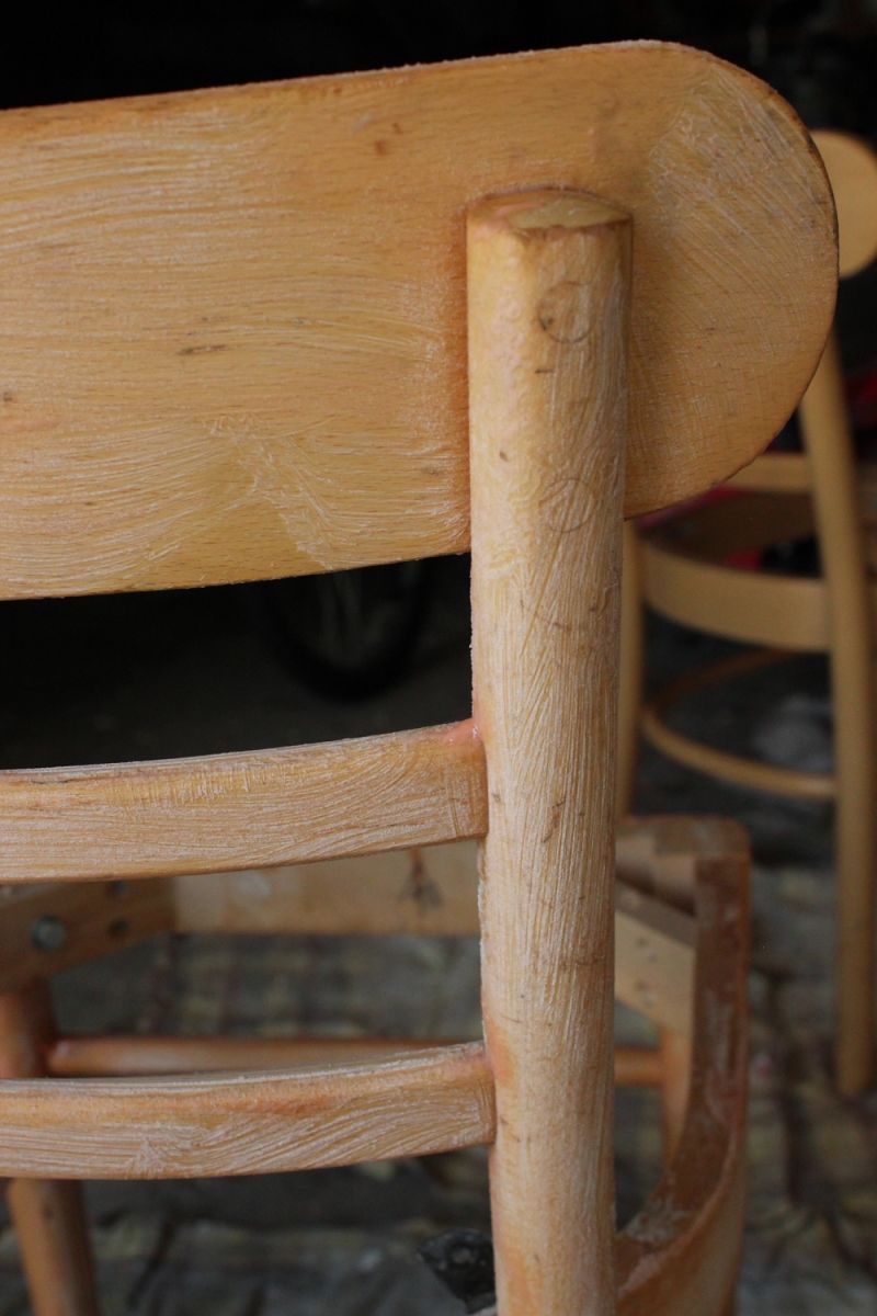 DIY Refinish Wooden Dining Chairs- Pink finish