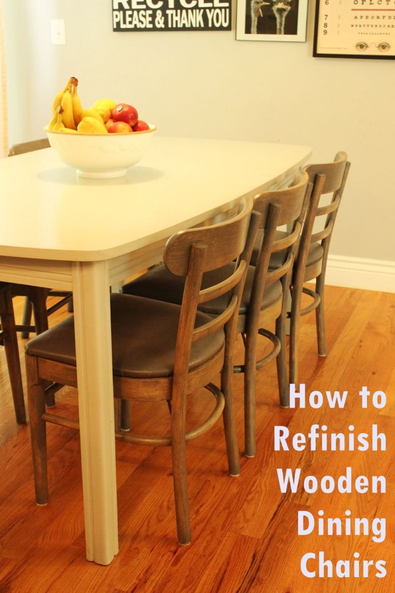 DIY Refinish Wooden Dining Chairs