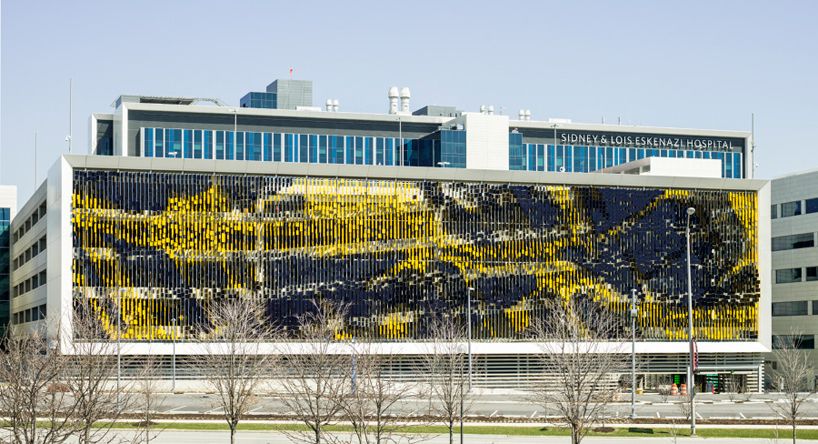 Dynamic facade Eskenazi Hospital in Indianapolis View