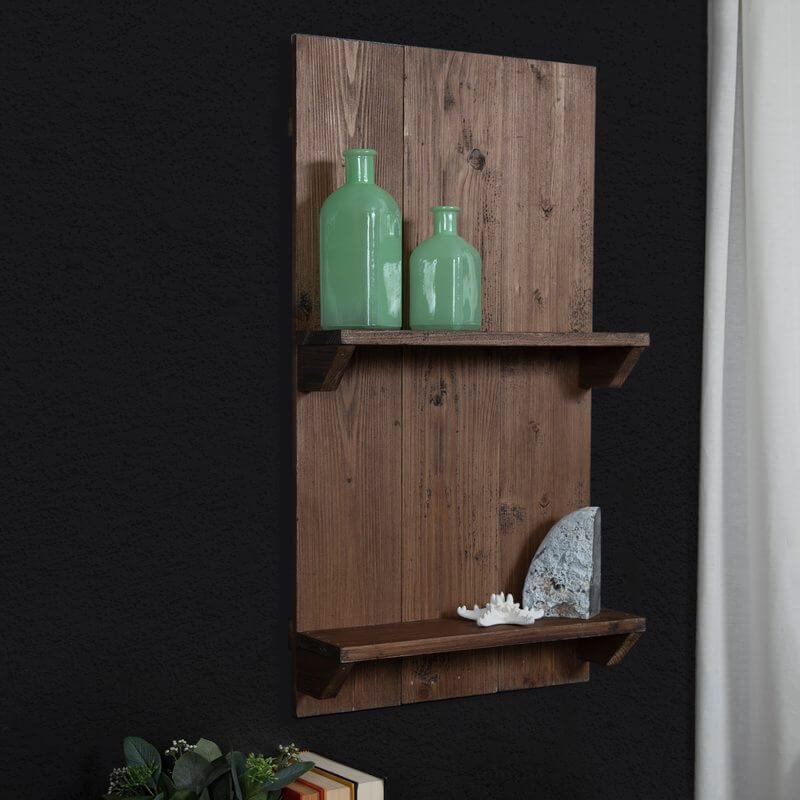 Natural Wood Pallet Wall Shelf