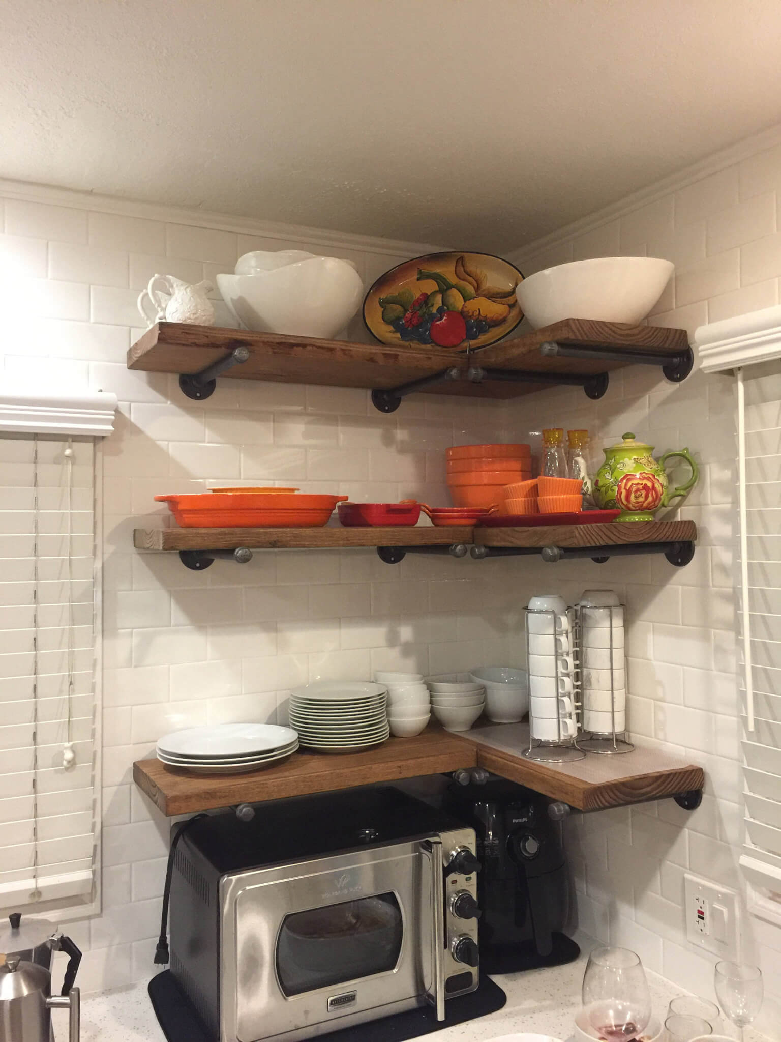 Set of 3 Corner Kitchen Shelves
