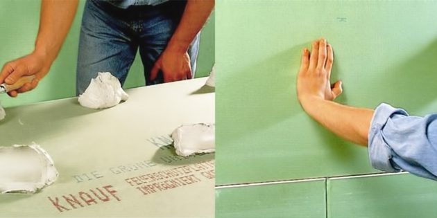 Как выровнять стены гипсокартоном на клею