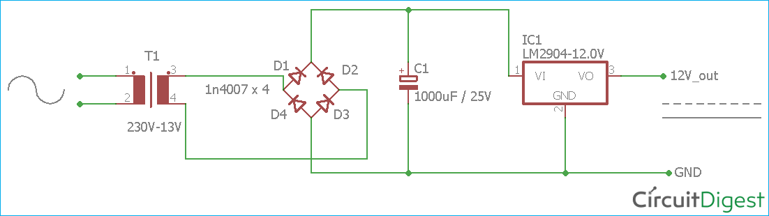 AC to DC Converter Circuit Diagram