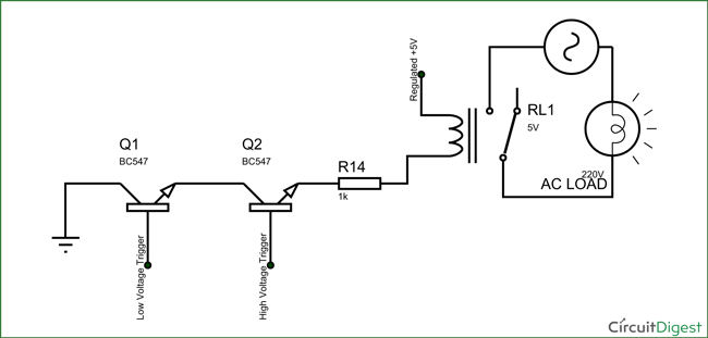 Electronic Circuit Breaker Relay Section Schematic Diagram