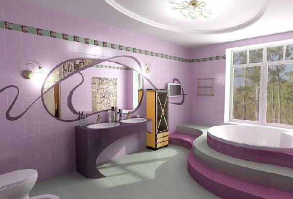 дизайн ванной комнаты с туалетом, фото 32