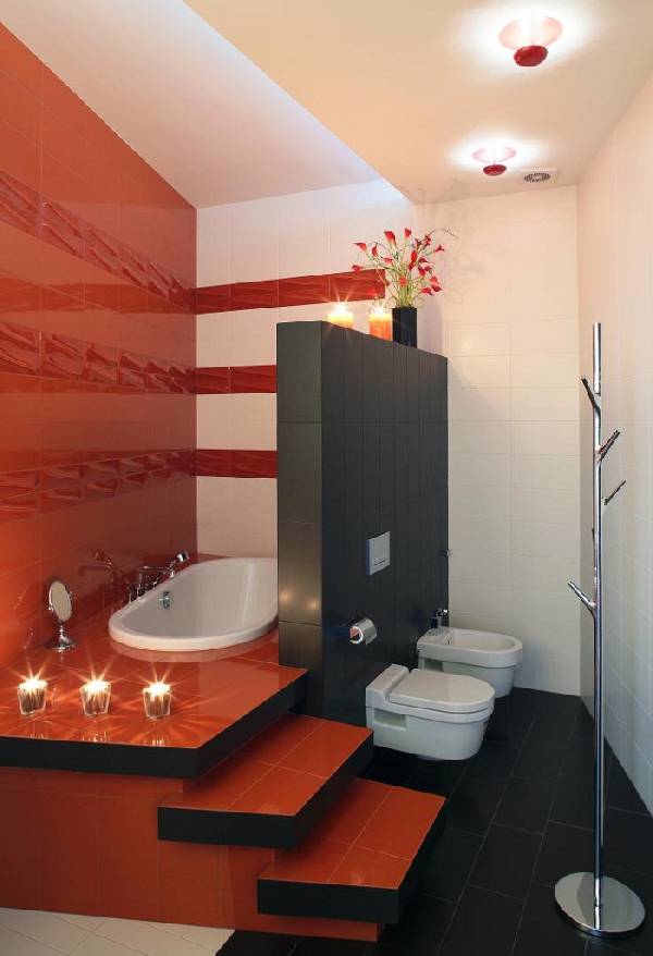 дизайн ванной комнаты с туалетом и стиральной машиной, фото 44