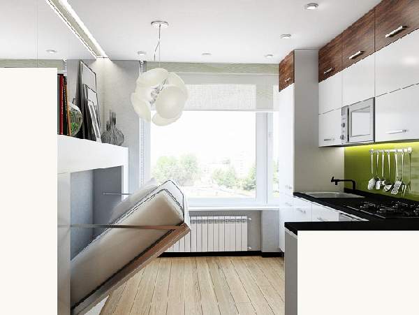 дизайн маленькой кухни с диваном, фото 30
