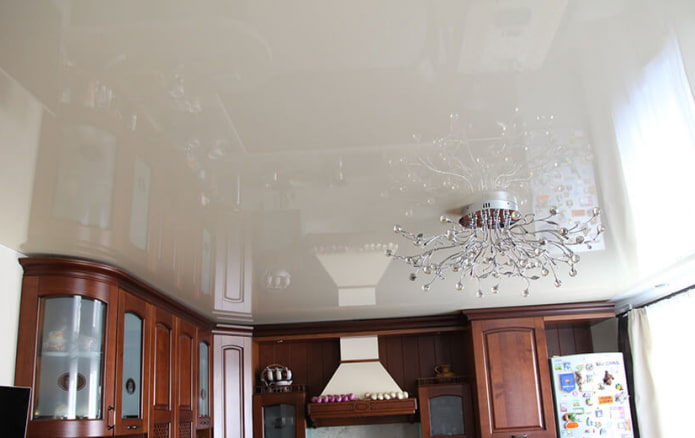 бежевое натяжное полотно бежевое натяжное полотно