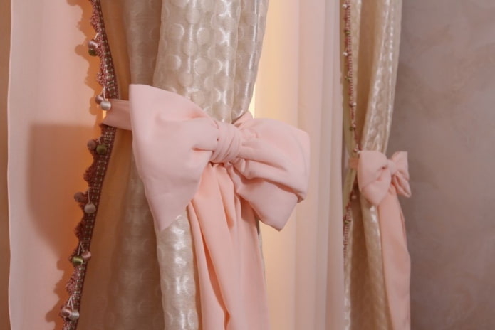 шторы с подхватами в виде бантов шторы с подхватами в виде бантов