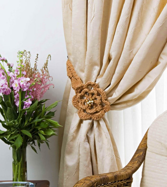 шторы с вязаным прихватом шторы с вязаным прихватом