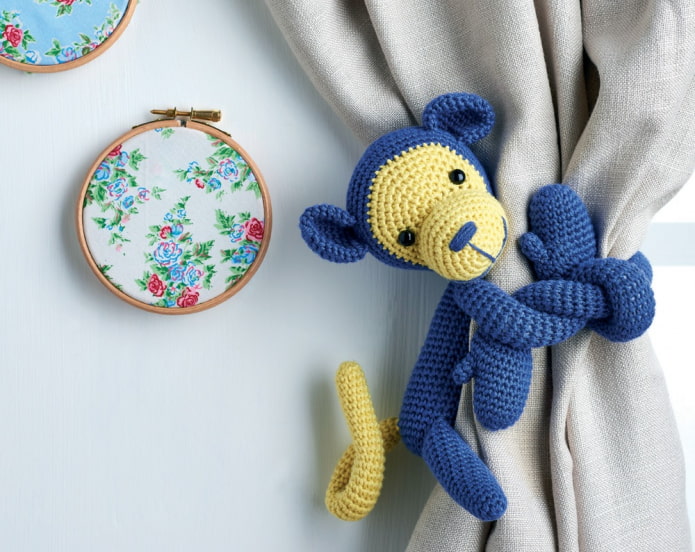 шторы с подхватом в виде игрушки амигуруми шторы с подхватом в виде игрушки амигуруми