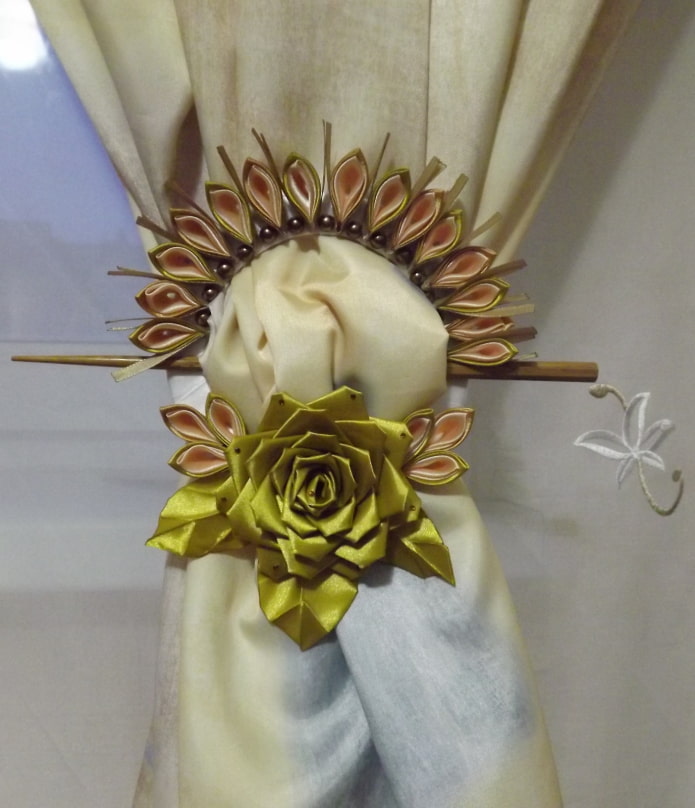 украшение для штор канзаши украшение для штор канзаши