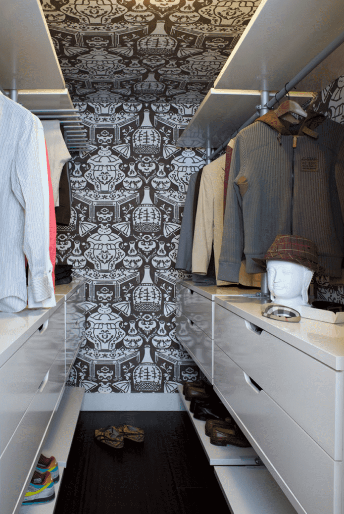 оформление стен в интерьере гардеробной оформление стен в интерьере гардеробной