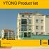 YTONG Product list. www.ytong.bg