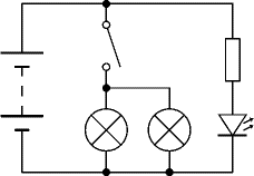 Circuit with series and parallel sections