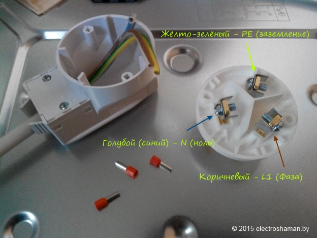 Подключение вилки для варочной панели