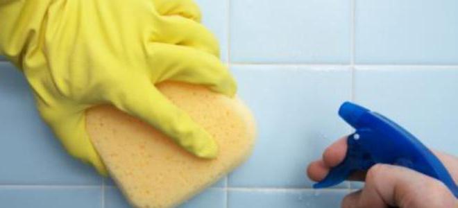 как удалить грибок в ванной комнате между плитками на стене