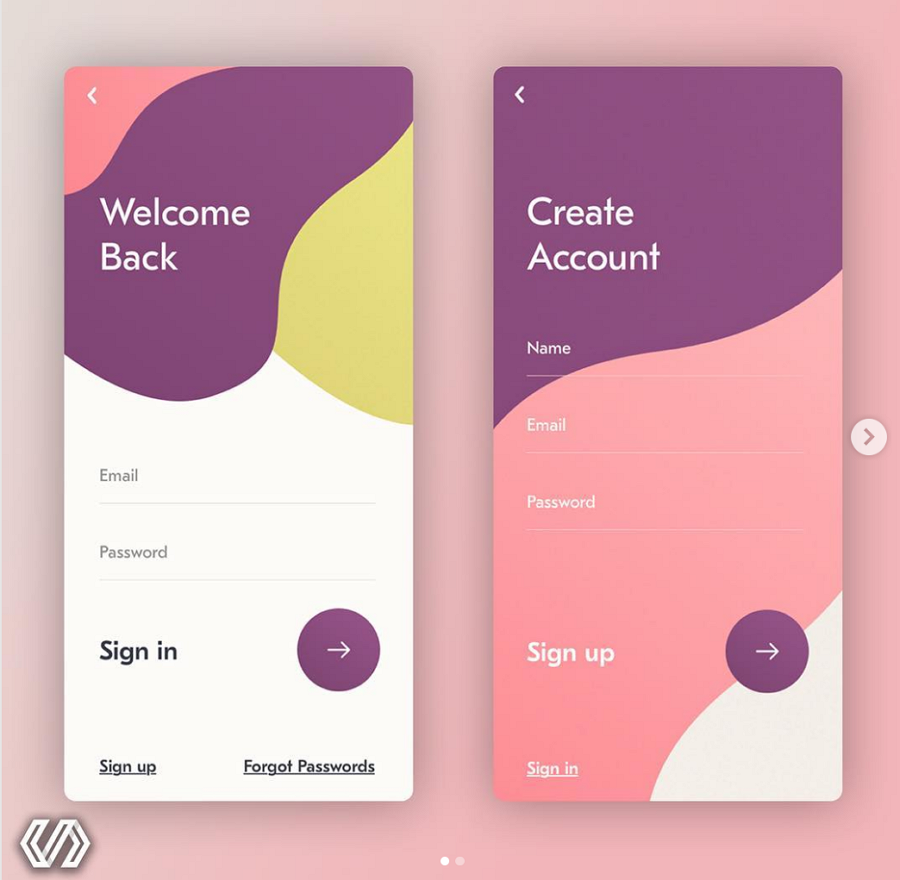 Signin & Signup app design