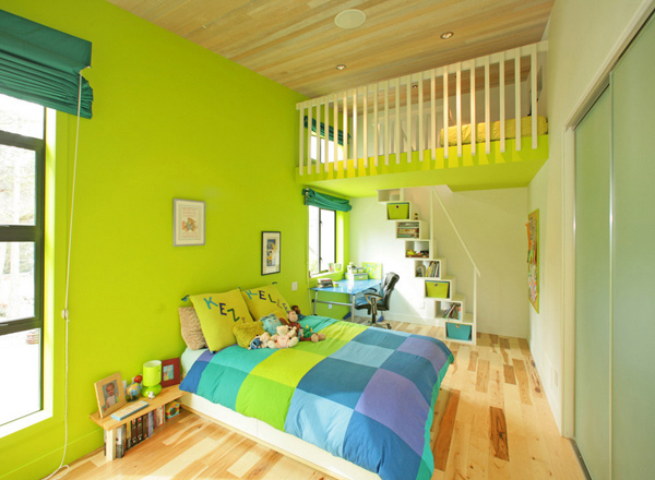 green bedroom