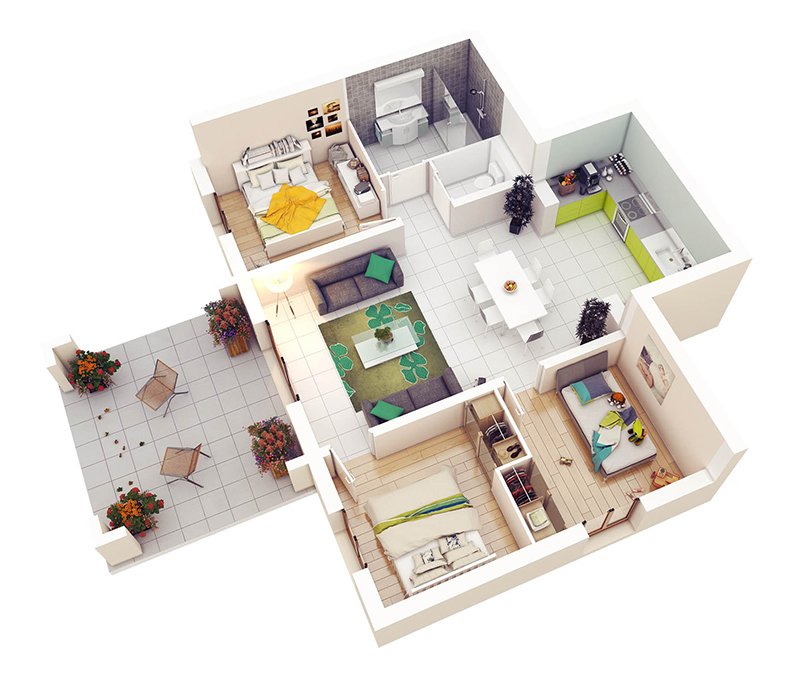 3 Bedroom Plan