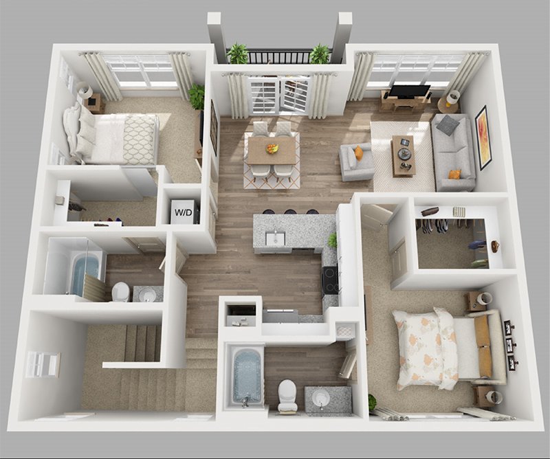 CH 3 Bedroom 2nd Floor Plan