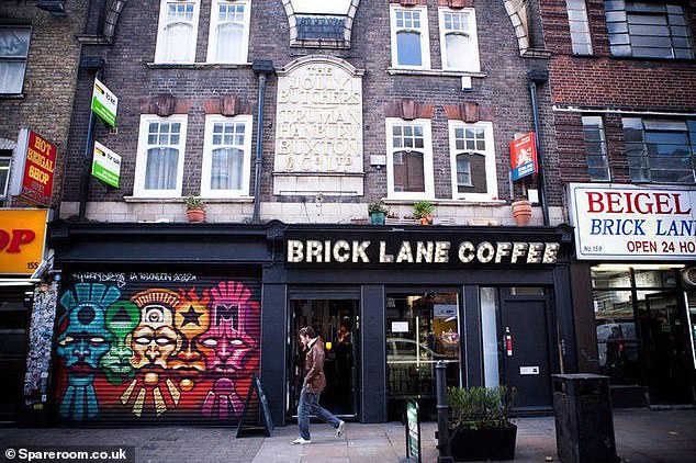 The flat in in the Brick Lane/Whitechapel area and social media users joked about the size of the room