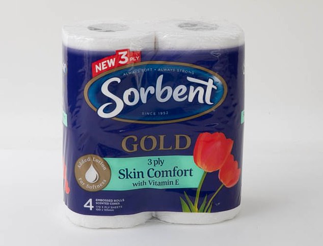 Sorbent Gold 3 Ply Skin Comfort with Vitamin E (4-pack) came out on top, receiving the highest overall score of 80 per cent