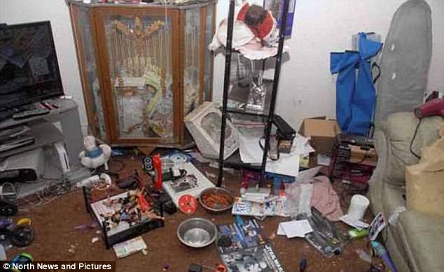 Photographs taken inside the house showed the shocking state of squalor the children had been subjected to, with rubbish and clothes piled up in every room