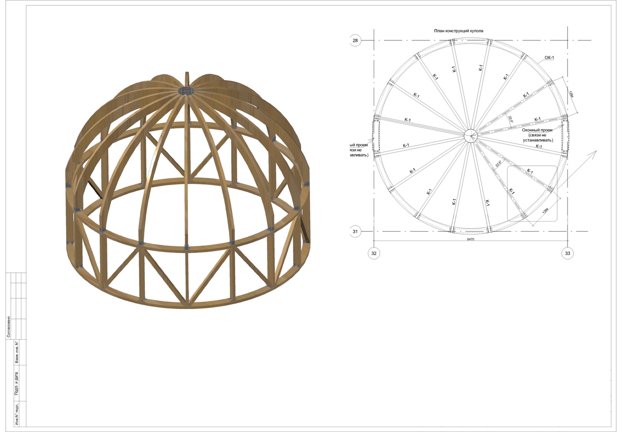 Купол своими руками чертежи
